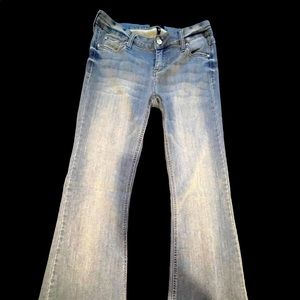 Andora Boutique- Celebrity Pink distressed denim flare leg jeans- 9/29